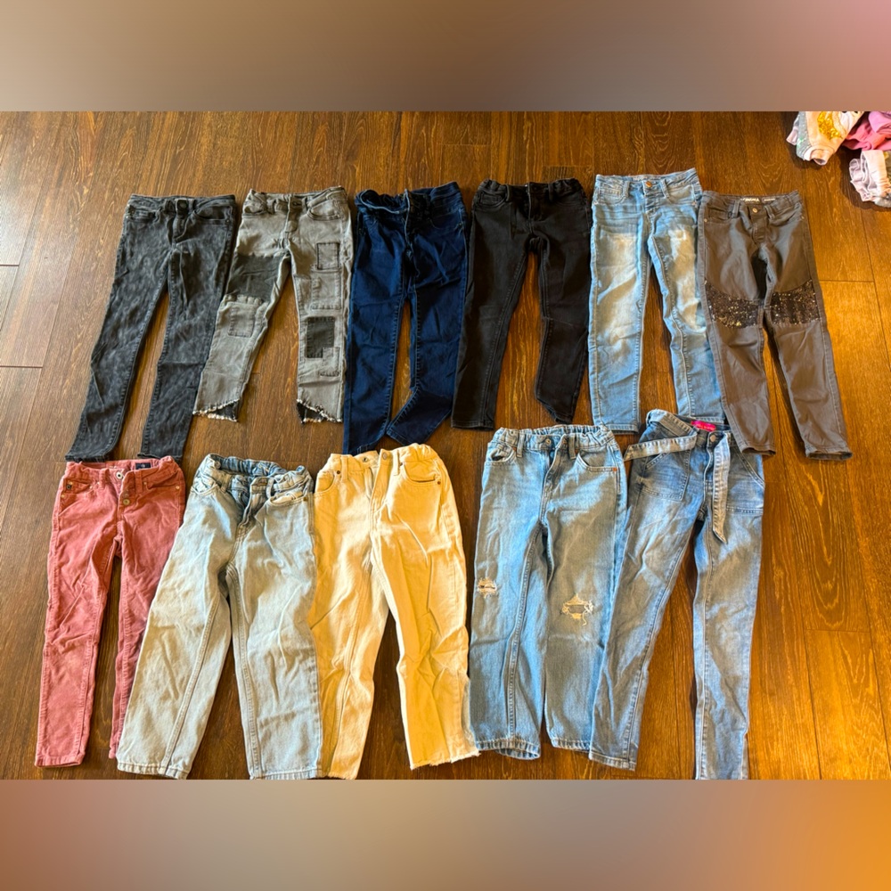 Girls lot size 7 name brand jeans